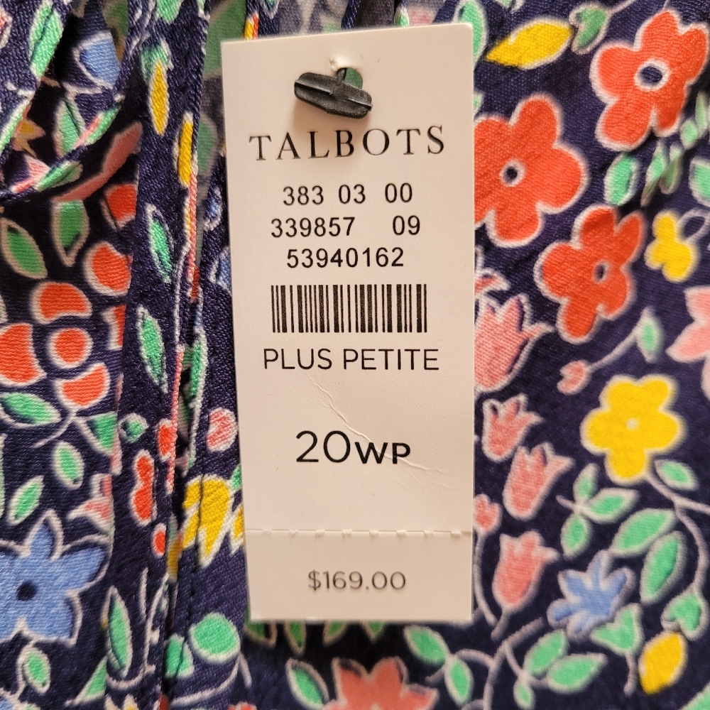 NWT Talbots Womens Floral Dress size 20WP Plus Petite - Picture 6 of 10